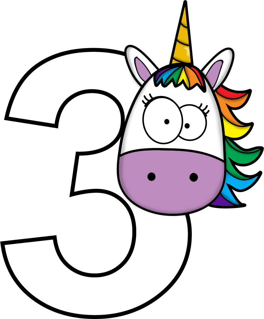 Unicorn Clipart Math - Unicorn Numbers - Png Download (841x1015), Png Download