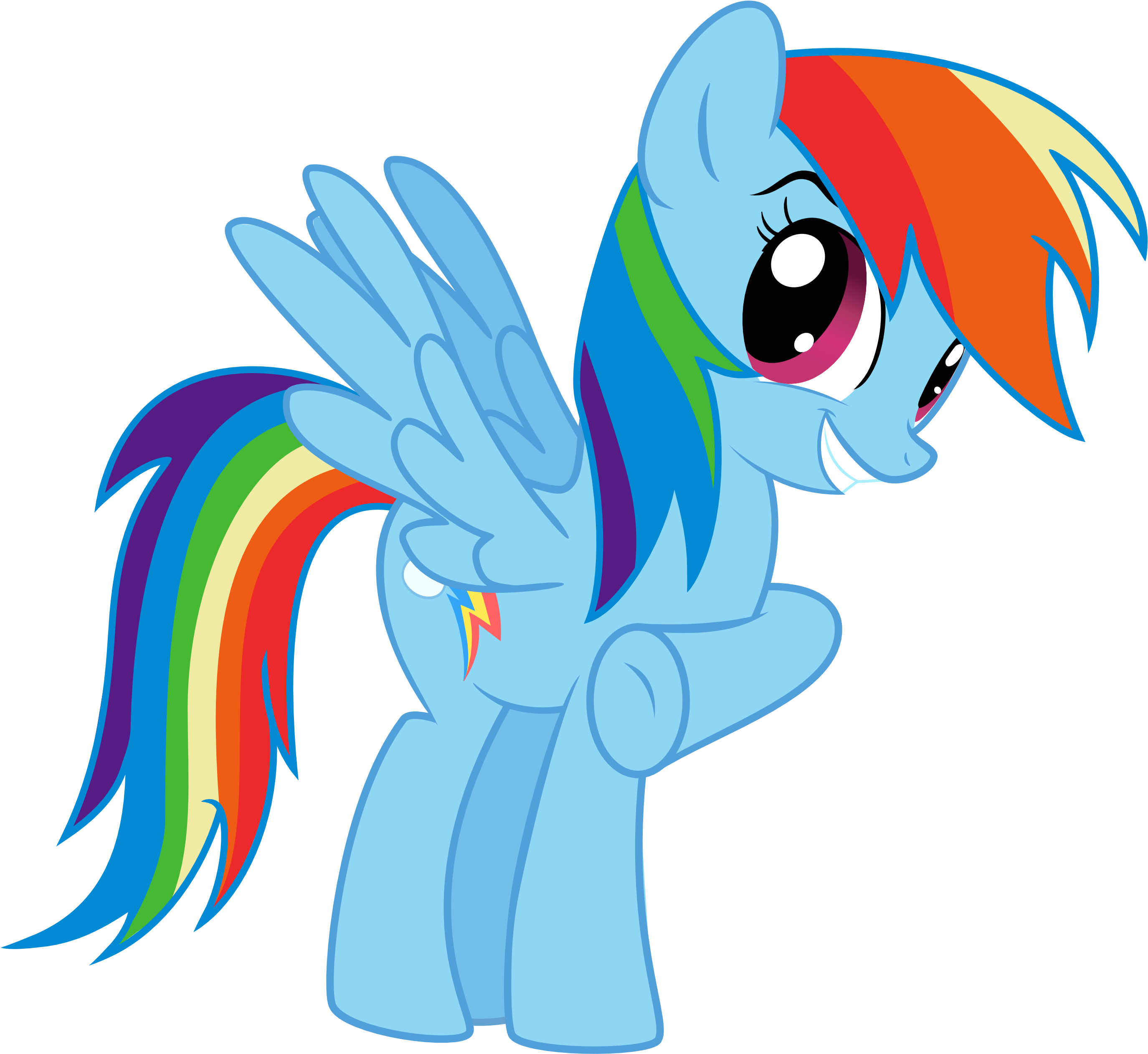 Rainbow Dash Cocky - Unicorn Rainbowdash Clipart (2880x2880), Png Download