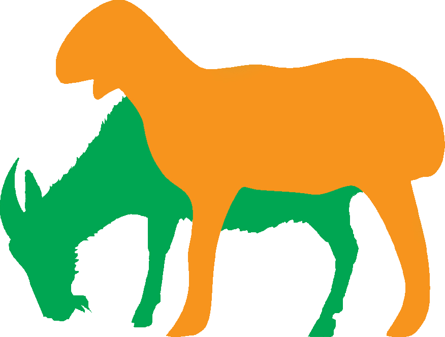 Reciprocal Program - Goat And Sheep Silhouette Clipart (876x663), Png Download