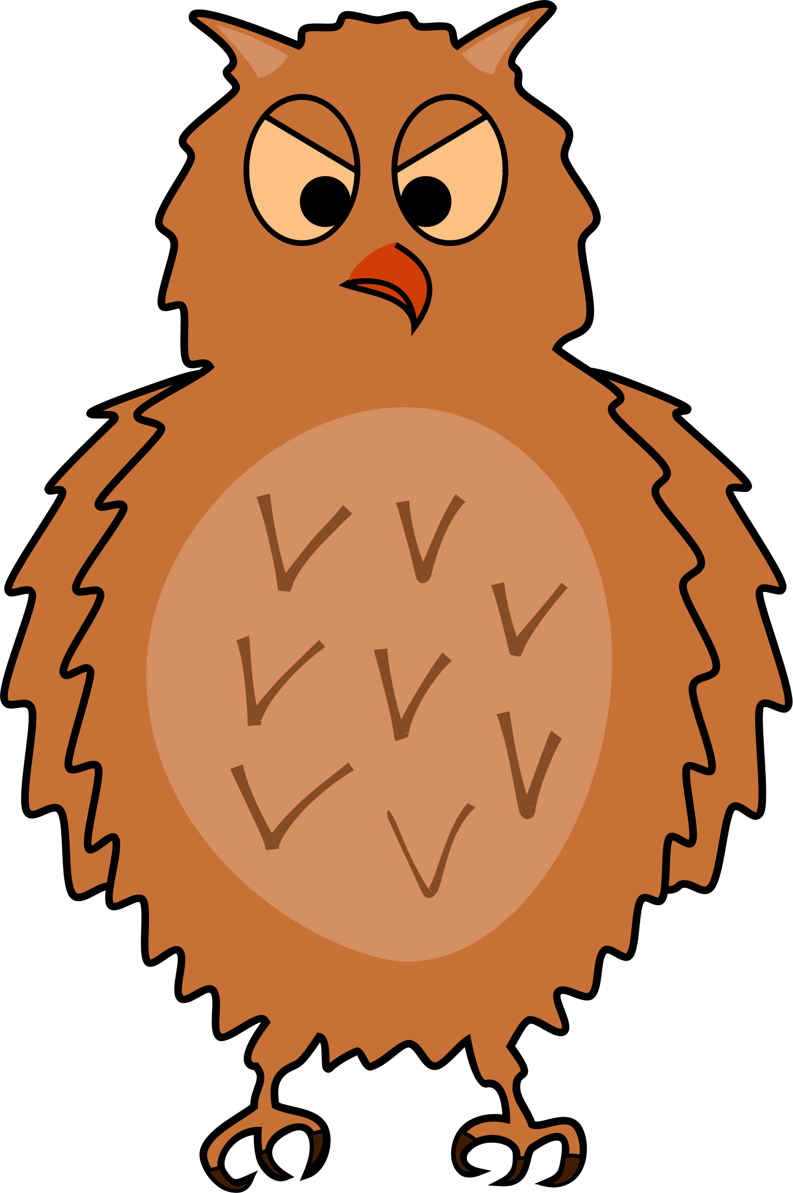 All Photo Png Clipart - Enraged Owl Front View, Spread Wings Transparent Png (499x750), Png Download