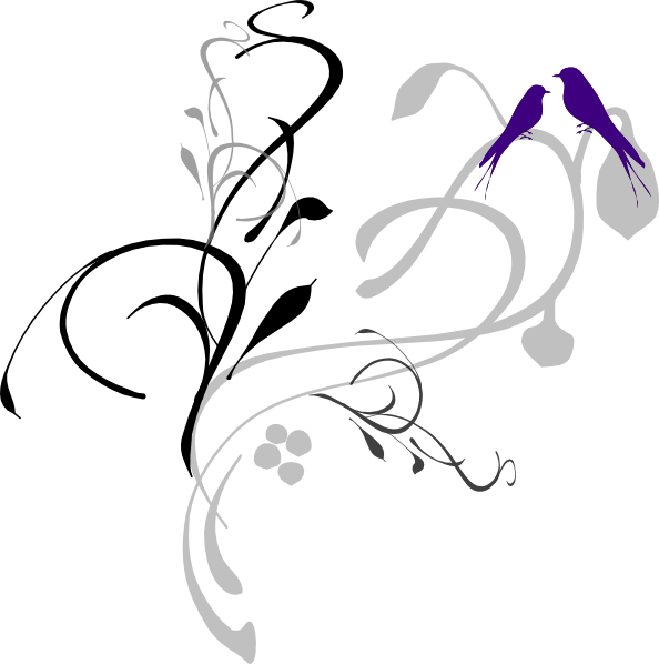 This Free Clipart Png Design Of Birds On A Branch Transparent Png (594x598), Png Download