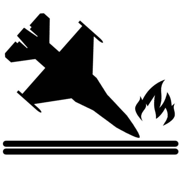 Jet Crashed Black - Graphic Design Clipart (626x626), Png Download