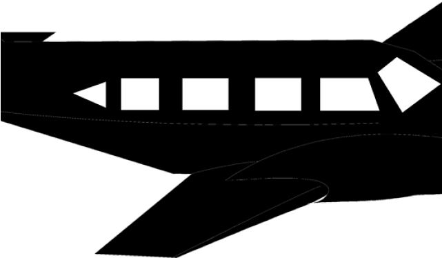 Original - Airplane Silhouette Clipart (640x480), Png Download
