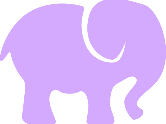 Lavender Clipart Elephant - Indian Elephant - Png Download (640x480), Png Download