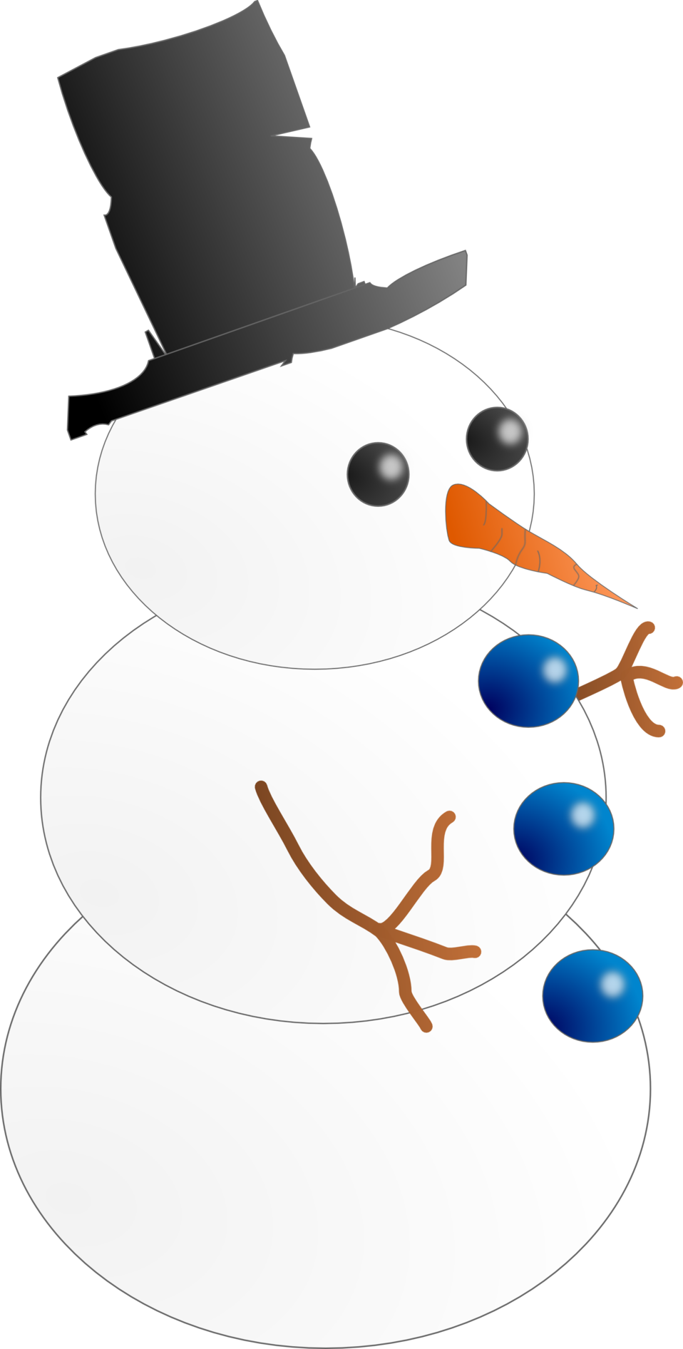 Animated Mooning Snowman Clipart (500x987), Png Download