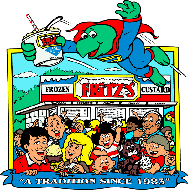 Thank You For Visiting Fritz's Frozen Custard's Website - Cartoon Clipart (600x605), Png Download
