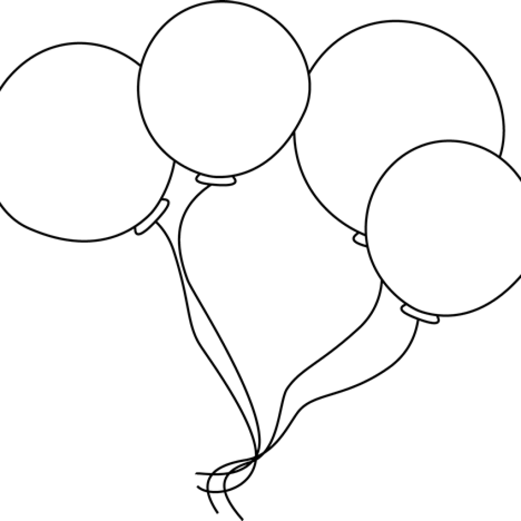 Black And White Balloons Clipart Black And White Balloons - Clip Art