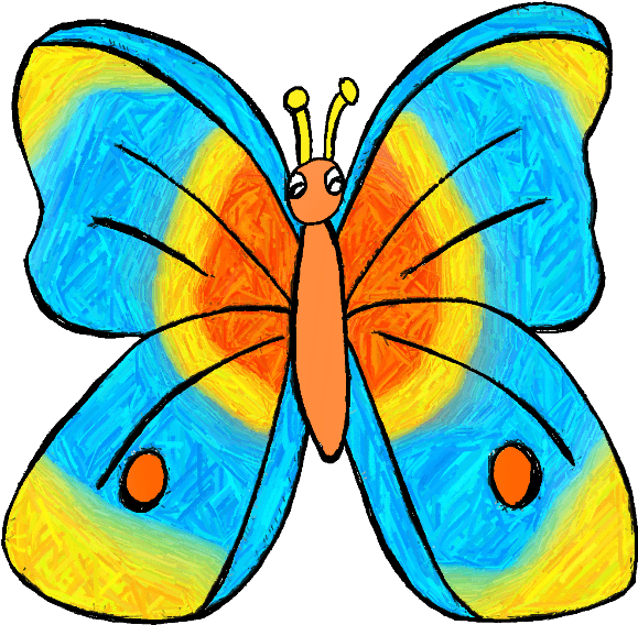 Animal Butterfly Cliparts - Clipart Animals Butterfly - Png Download (621x600), Png Download