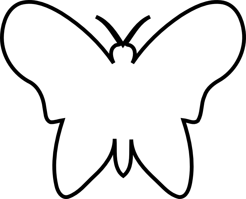 Chrismon Butterfly Large The Butterfly Is A - Butterfly Outline Png Clipart (800x647), Png Download