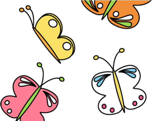 Rainbow Butterfly Clipart Flying Butterfly - Butterflies Flying Away Clipart - Png Download (640x480), Png Download