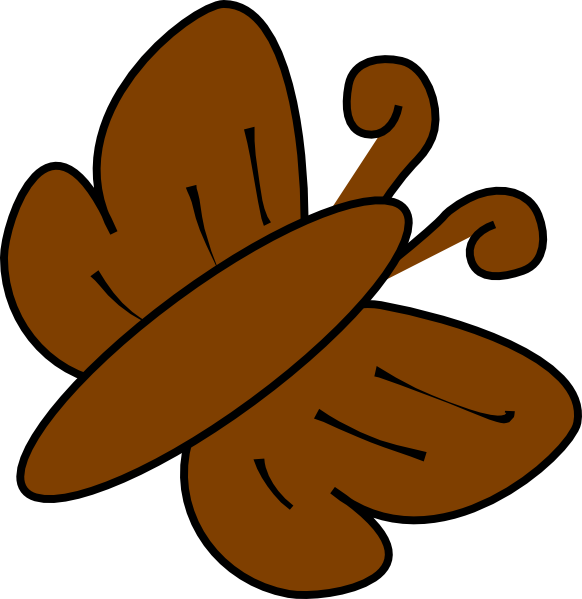 Brown Butterfly Svg Clip Arts 582 X 599 Px - Png Download (582x599), Png Download