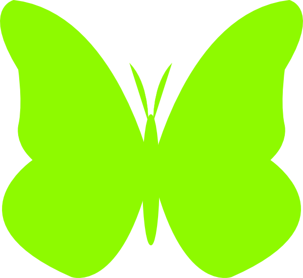 Green Butterfly Clipart (600x550), Png Download