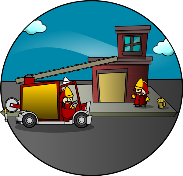 Firefighter Clipart Action Clipart - Clip Art - Png Download (600x578), Png Download