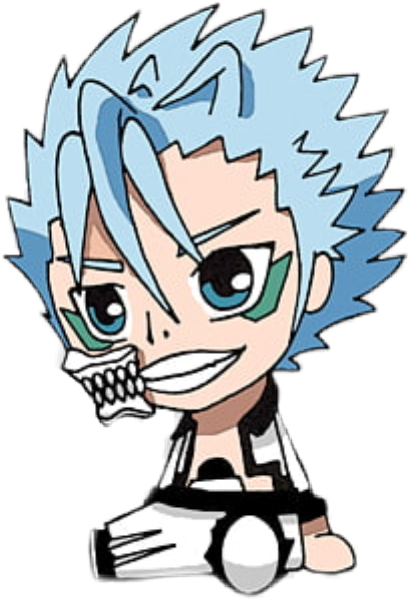 Bleach Sticker - Grimmjow Cartoon Clipart (408x599), Png Download