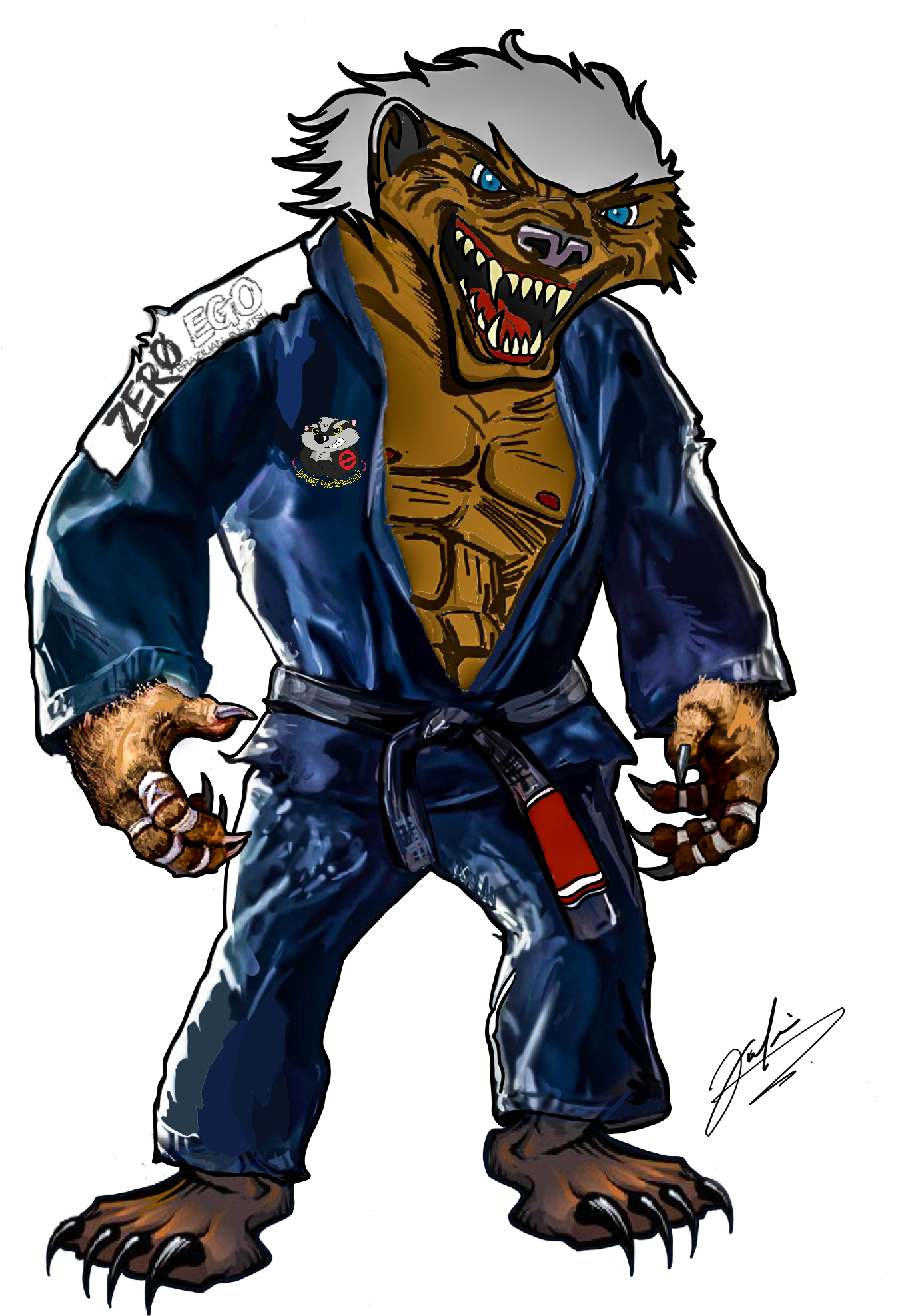 Zero Ego Jj Rash Guard Package - Cartoon Clipart (1500x2100), Png Download