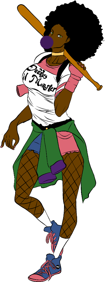 Harleyquinn Sticker - Illustration Clipart (1024x1024), Png Download