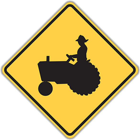 Larger Photo - Farm Machinery Crossing Sign Clipart (800x800), Png Download