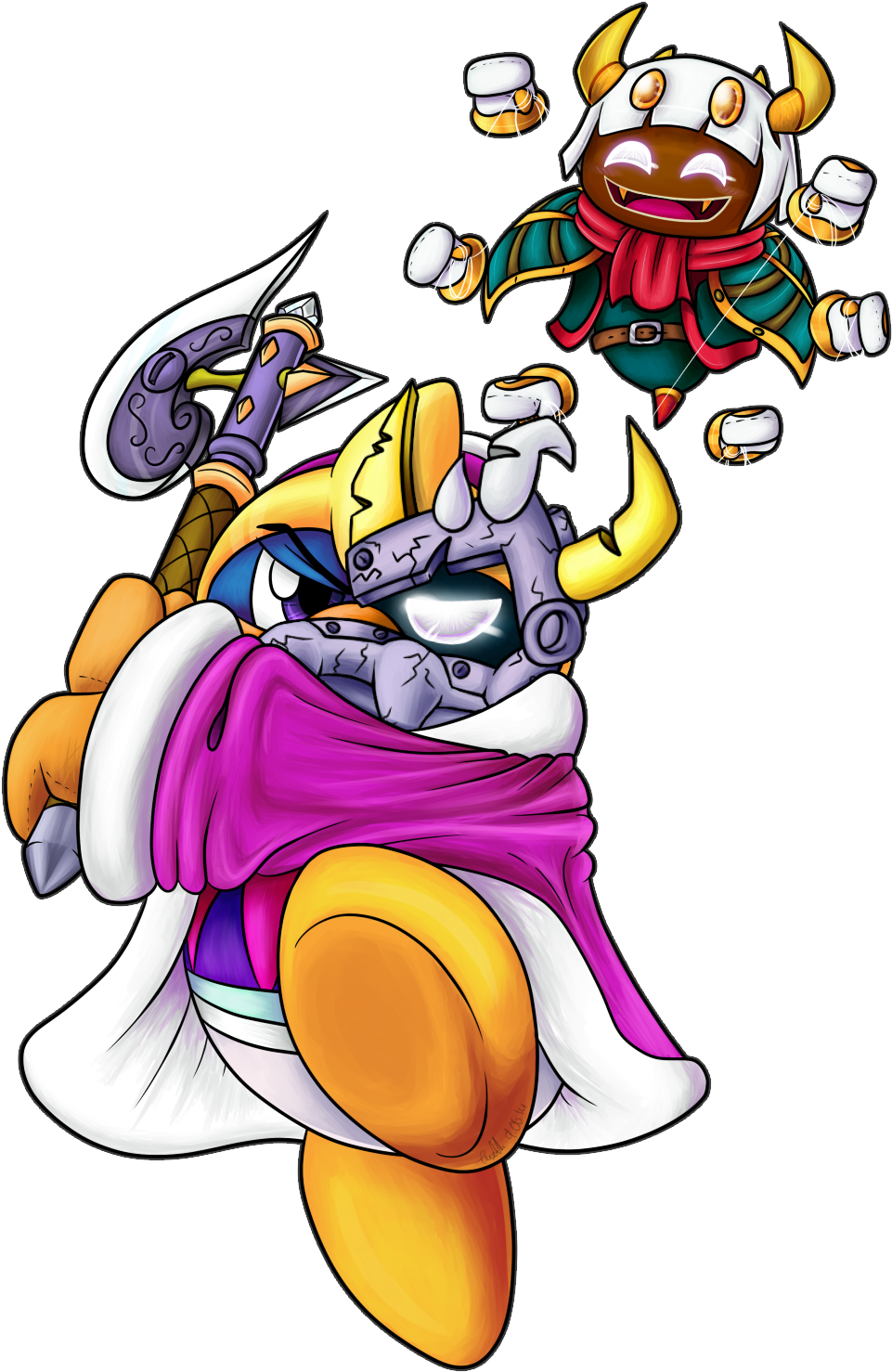 Kirby Masked Dedede Revenge Clipart (961x1478), Png Download