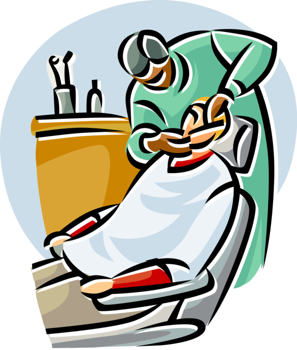 Clip Art Library Library Examination With Patient Image - Tandläkare Tecknat - Png Download (594x700), Png Download