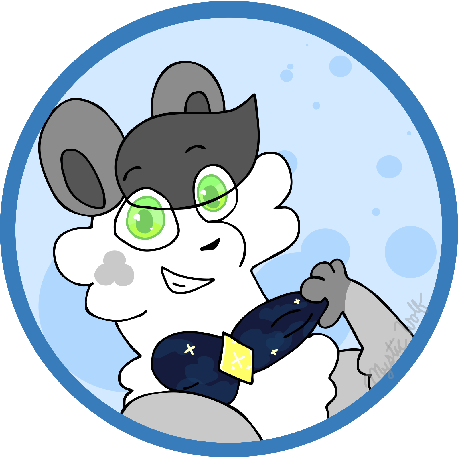 Mysticwolf - Cartoon Clipart (1600x1600), Png Download