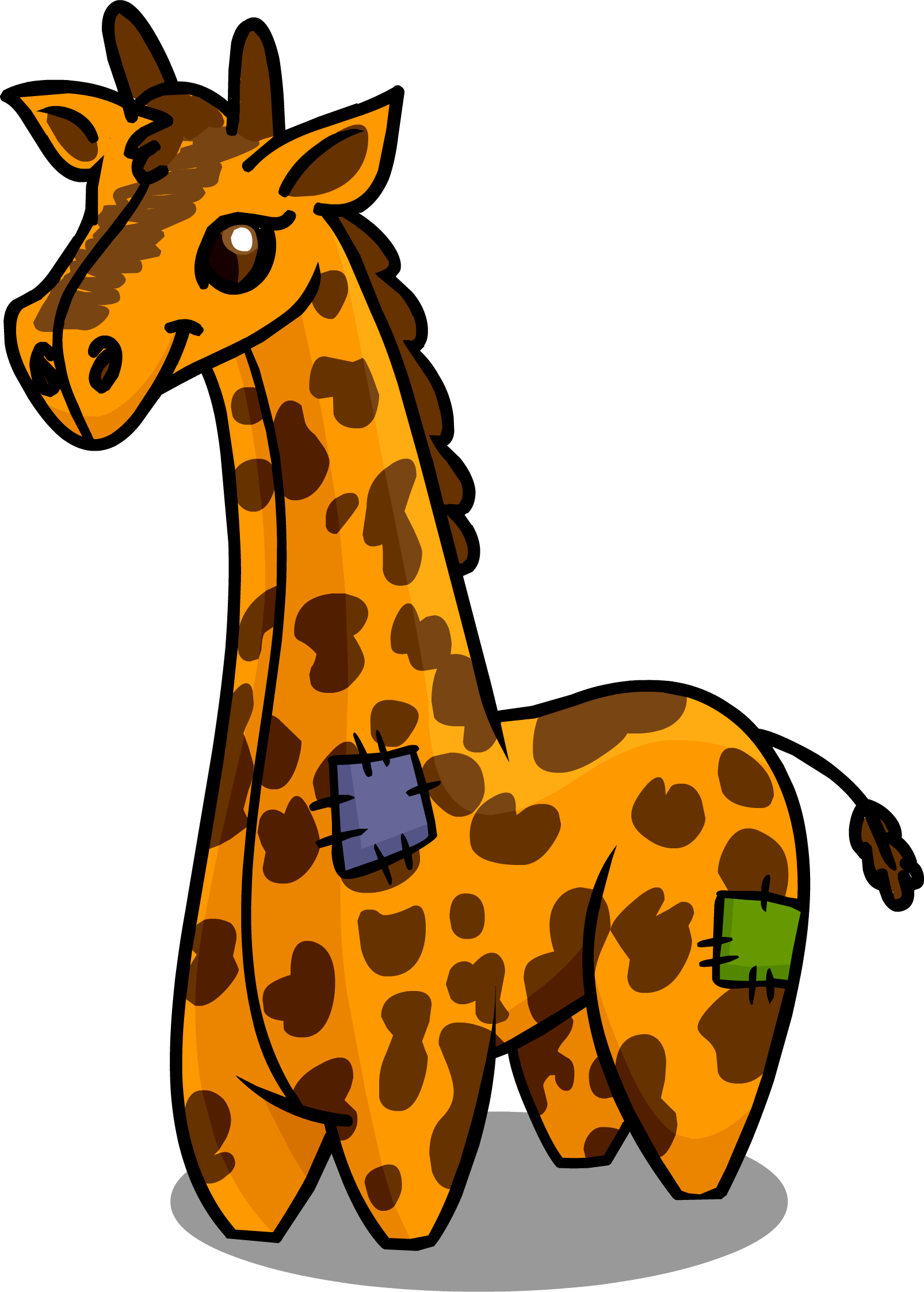 Clipart Swimming Giraffe - Giraffe - Png Download (1606x2245), Png Download