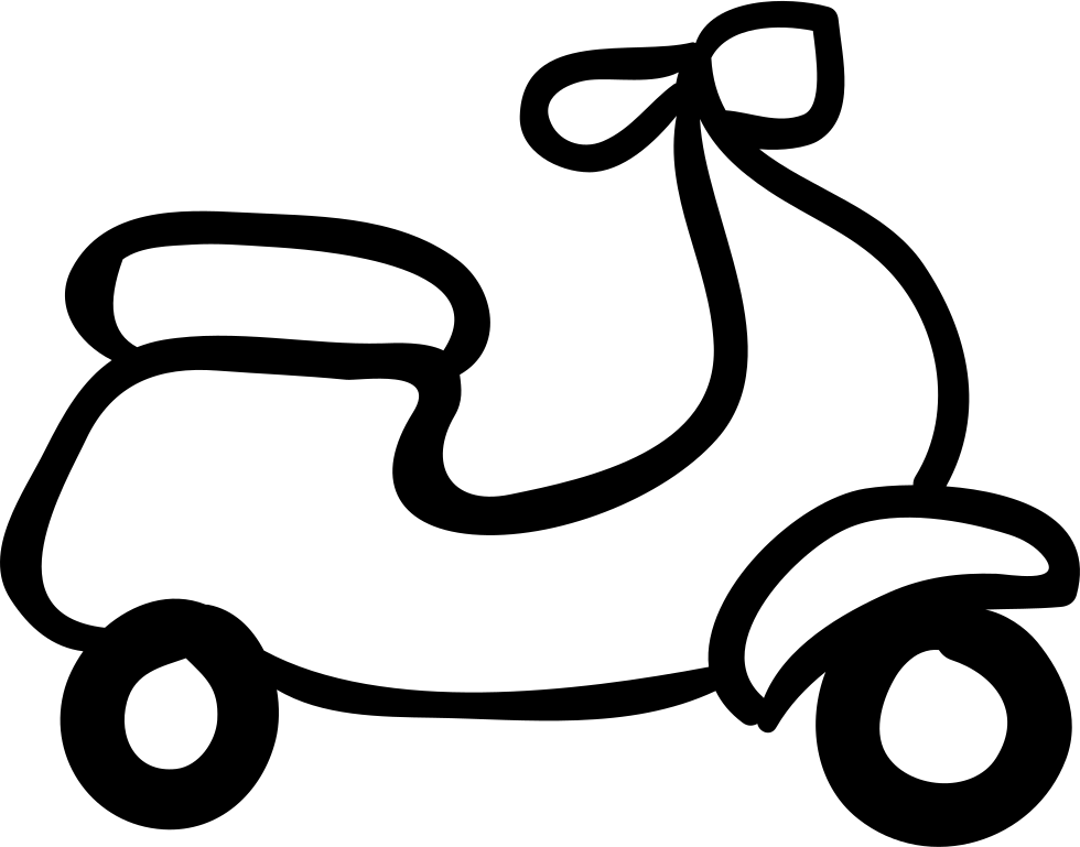 Motorcycle Hand Drawn Outline Comments - Outline Images Of Vehicles Clipart (980x769), Png Download