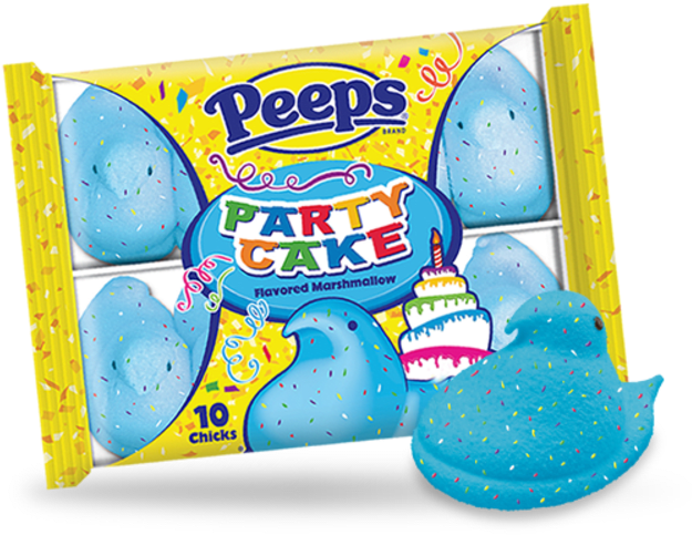 Party Cake Peeps Clipart (728x526), Png Download