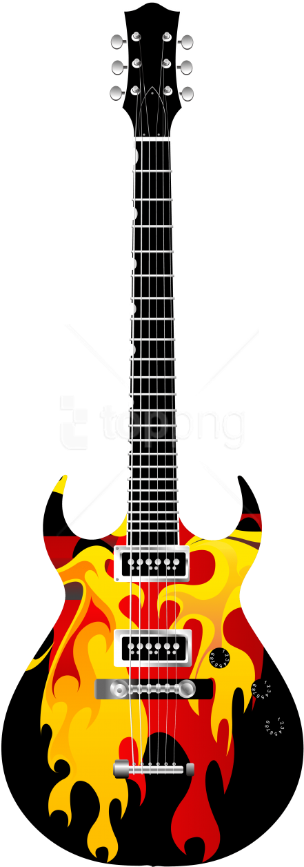 Free Png Download Flame Electric Guitar Clipart Png - Electric Guitar Guitar Png Transparent Png (481x1292), Png Download