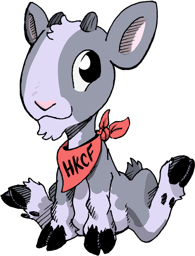 Hkcf Logo Goat - Cartoon Clipart (674x887), Png Download