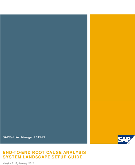 Sap Solution Manager 7 0 Ehp1 End To End Root Cause - Electric Blue Clipart (595x842), Png Download