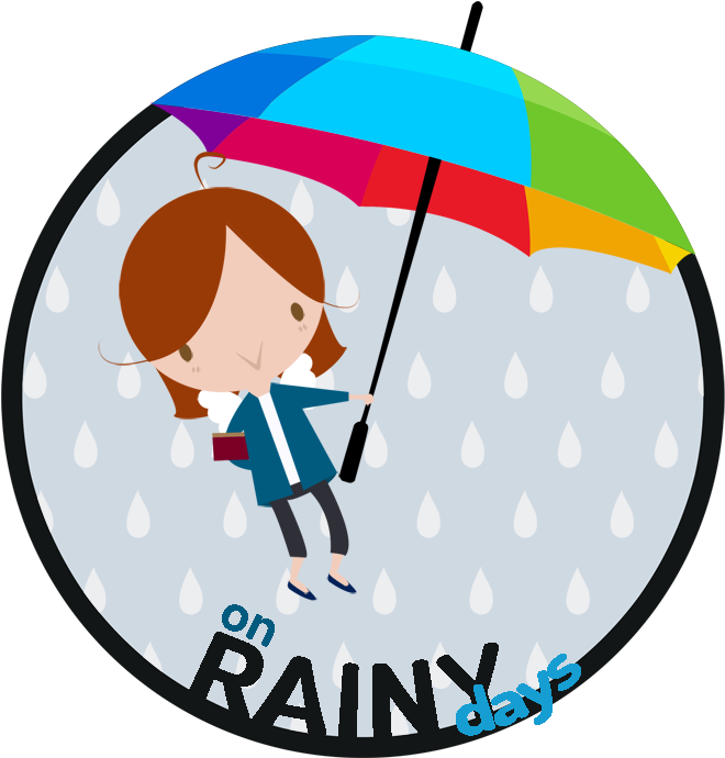 On Rainy Days Clipart (667x689), Png Download