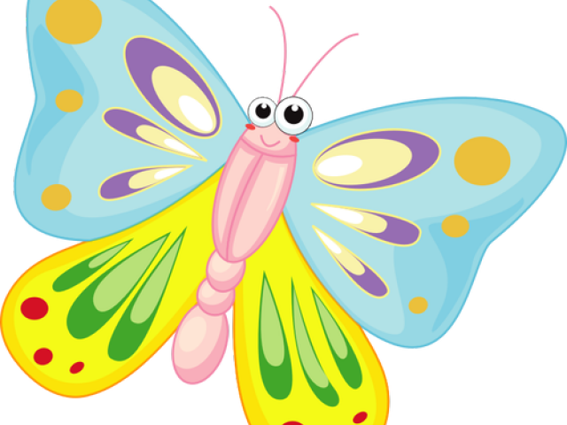 Cartoon Pictures Of Butterflies - Transparent Background Butterfly Clipart - Png Download (640x480), Png Download