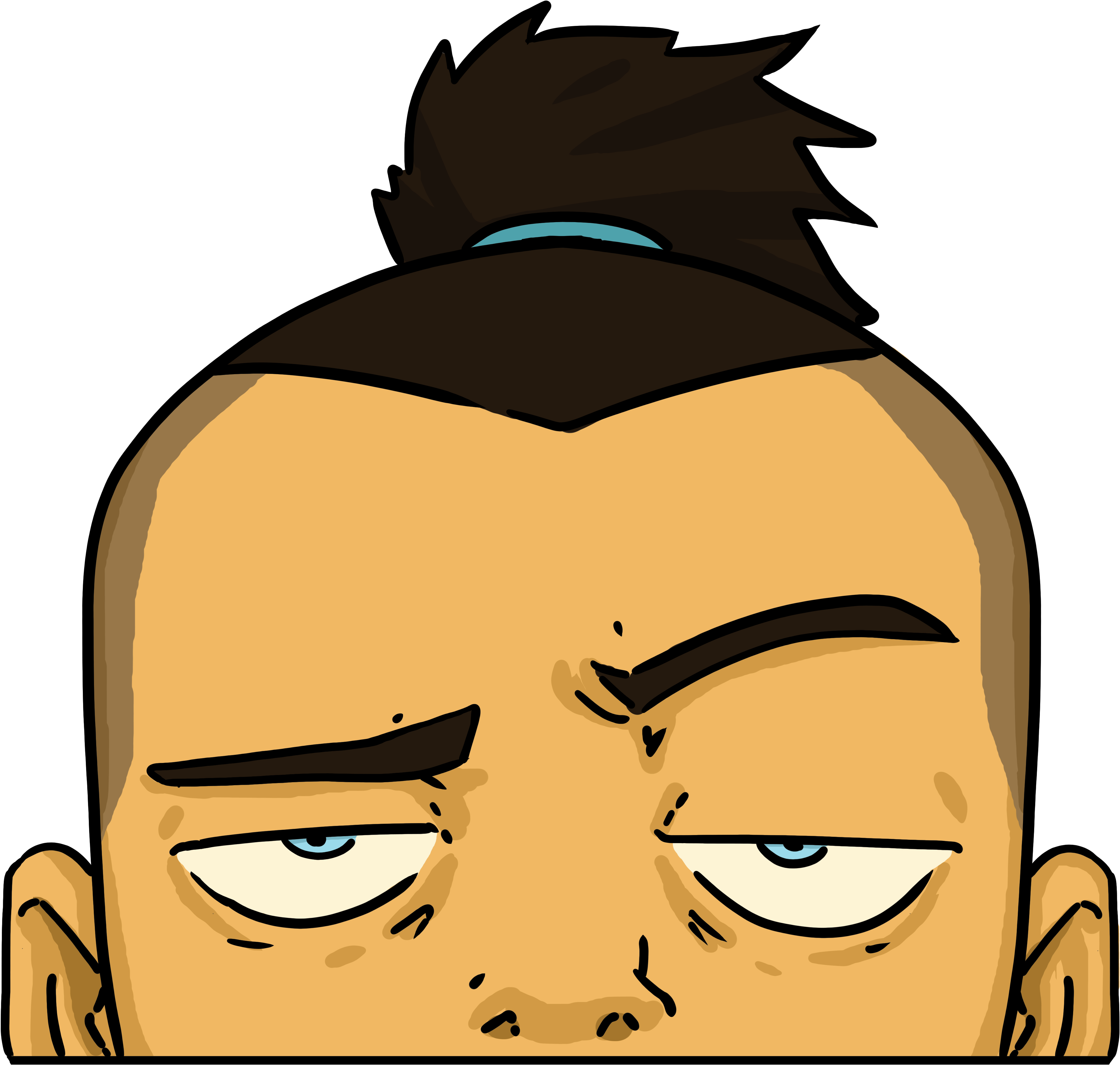 Sokka “sleepy” Sticker - Cartoon Clipart (6000x6000), Png Download