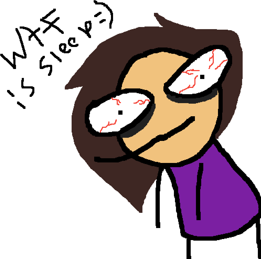 So Sleepy But I Wan't To Draw - Cartoon Clipart (1000x1000), Png Download