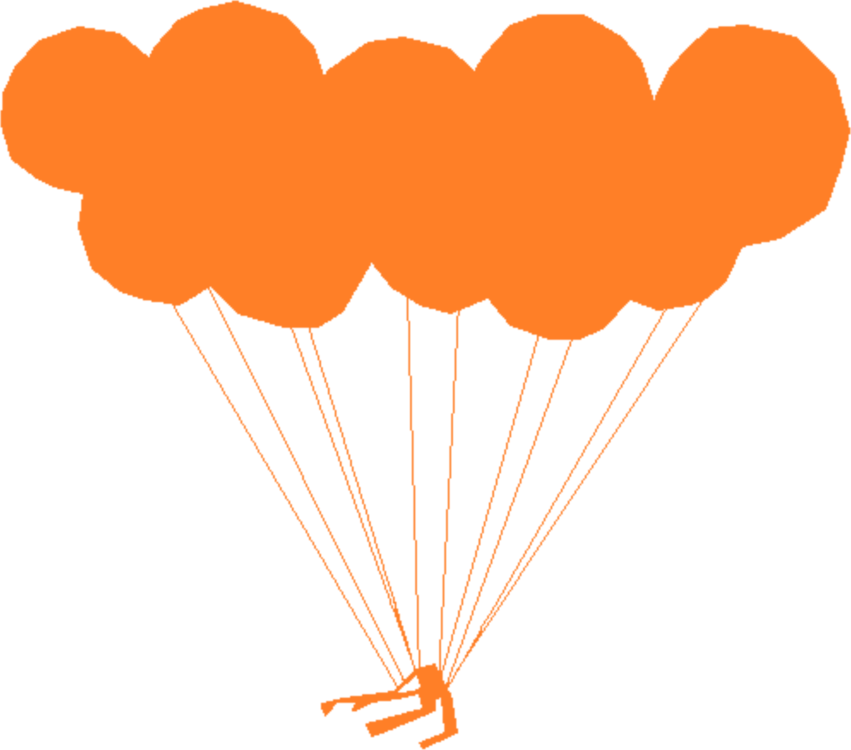 Drawing Balloon Computer Icons Line Art - Globos Naranja Clipart (851x750), Png Download