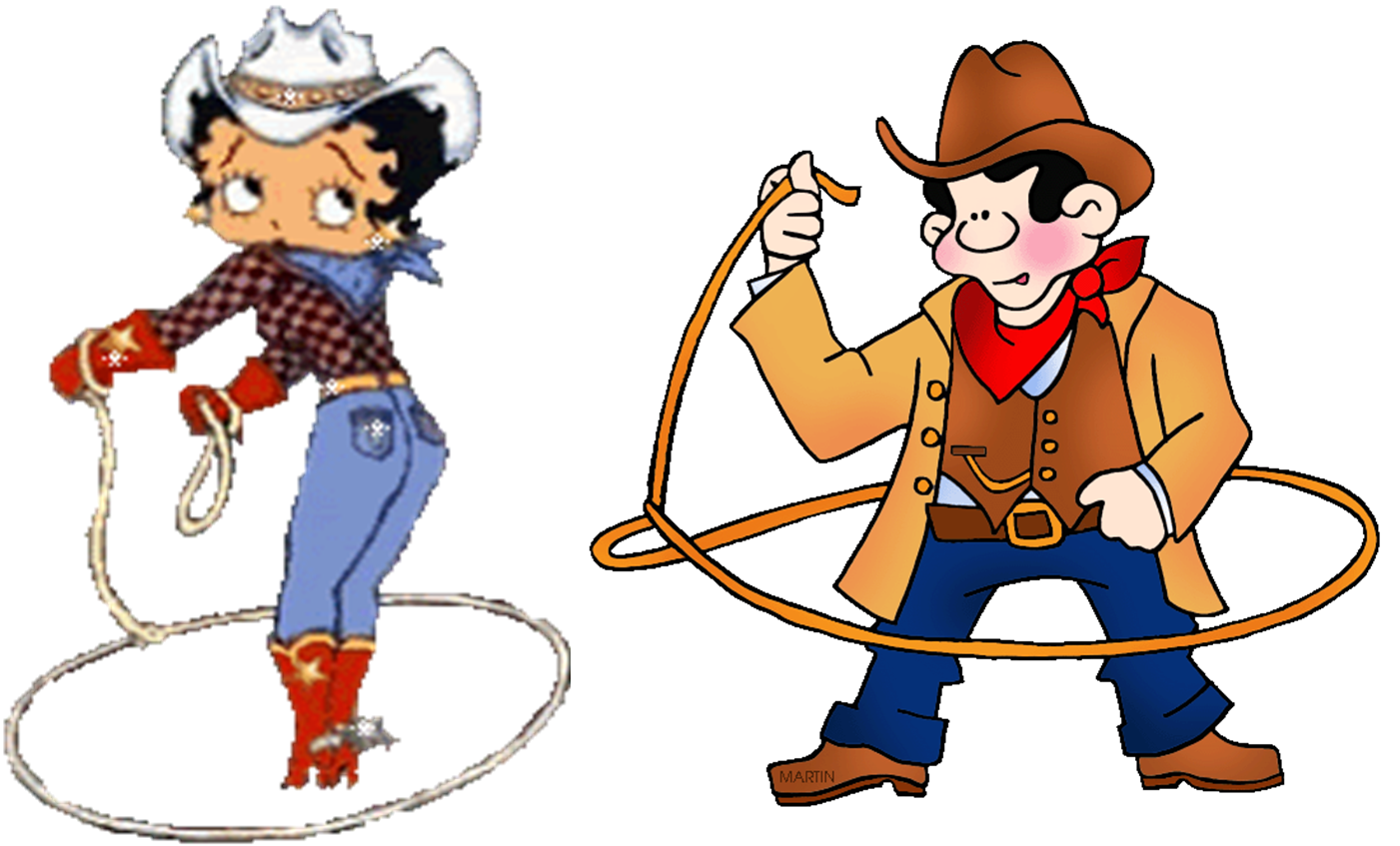 Cartoon Cowboys - Cowboy Clipart (1401x847), Png Download