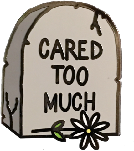 Cared Too Much Pin Clipart (1000x1000), Png Download