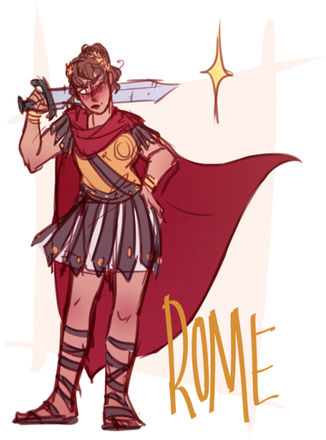 Sunshan's Art/main A Nyo Rome For My Rome Blogart Tag - Cartoon Clipart (500x649), Png Download