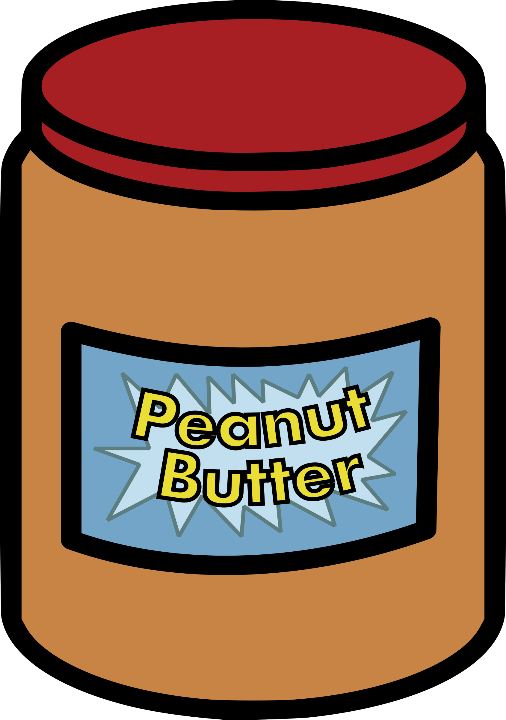 Trend Peanut Football Transparent & Png Clipart Free - Clip Art Peanut Butter Jar (1689x2400), Png Download