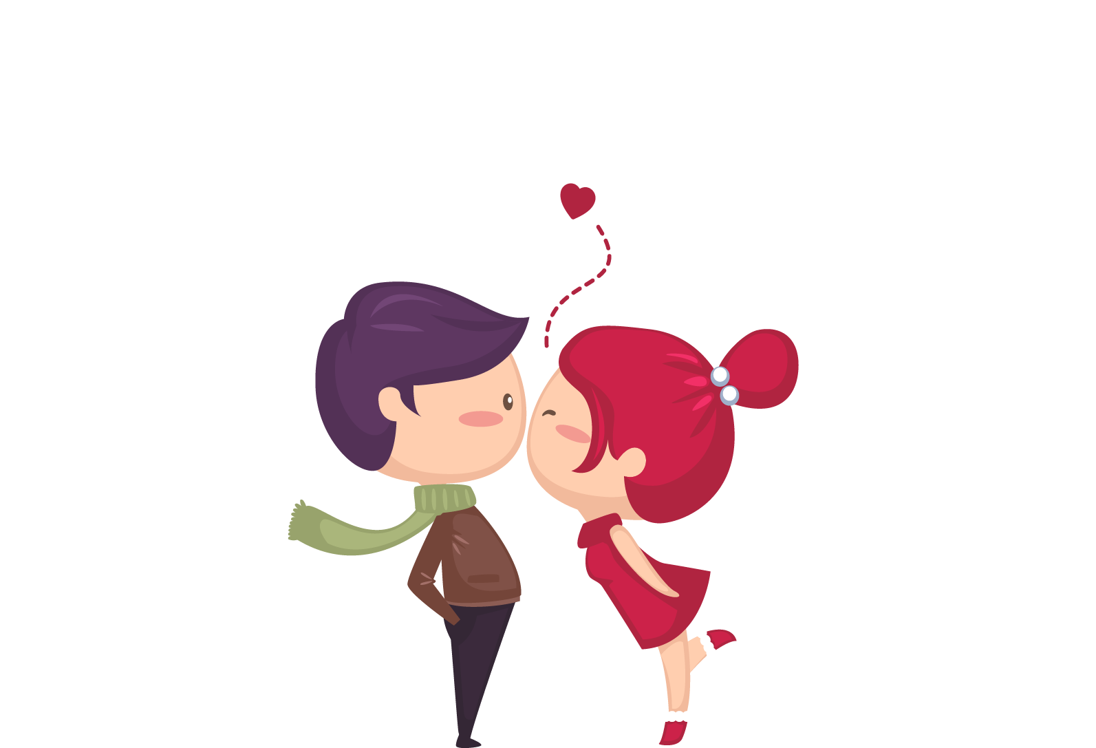 Kiss Cute Young - Happy Valentines Day Cute Clipart (1593x1087), Png Download