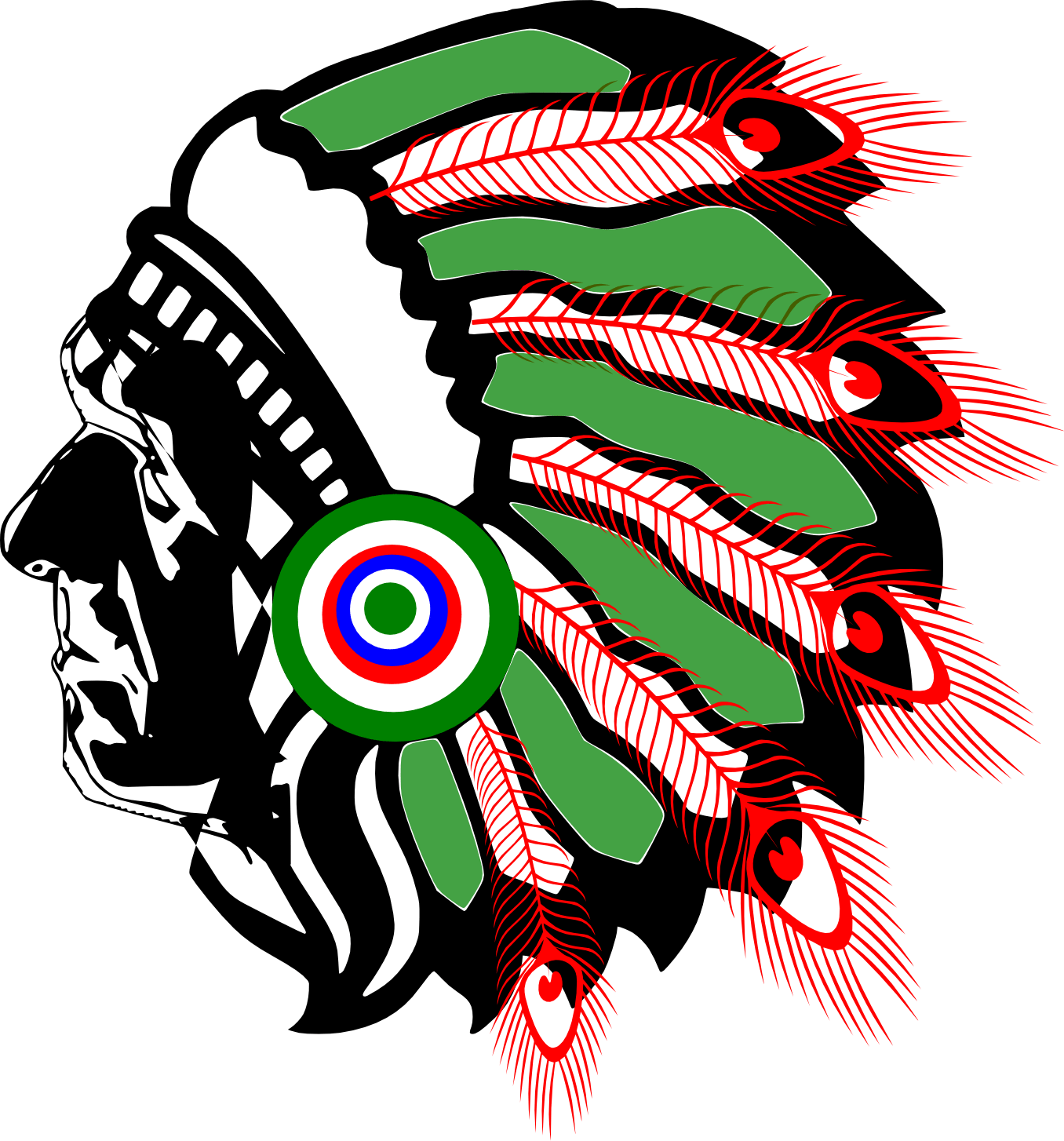 Apache Indio Logo Clipart (1356x1454), Png Download