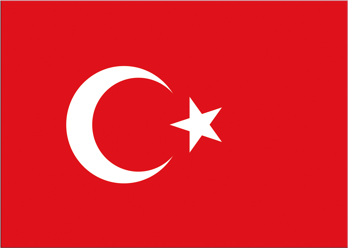 Türkei Flaggen Aufkleber 7 X 10 Cm, 5 Stück - Turkey Clipart (1500x1001), Png Download