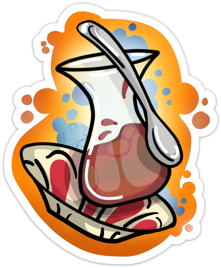 Bardak Çay - Sticker Clipart (1000x1000), Png Download