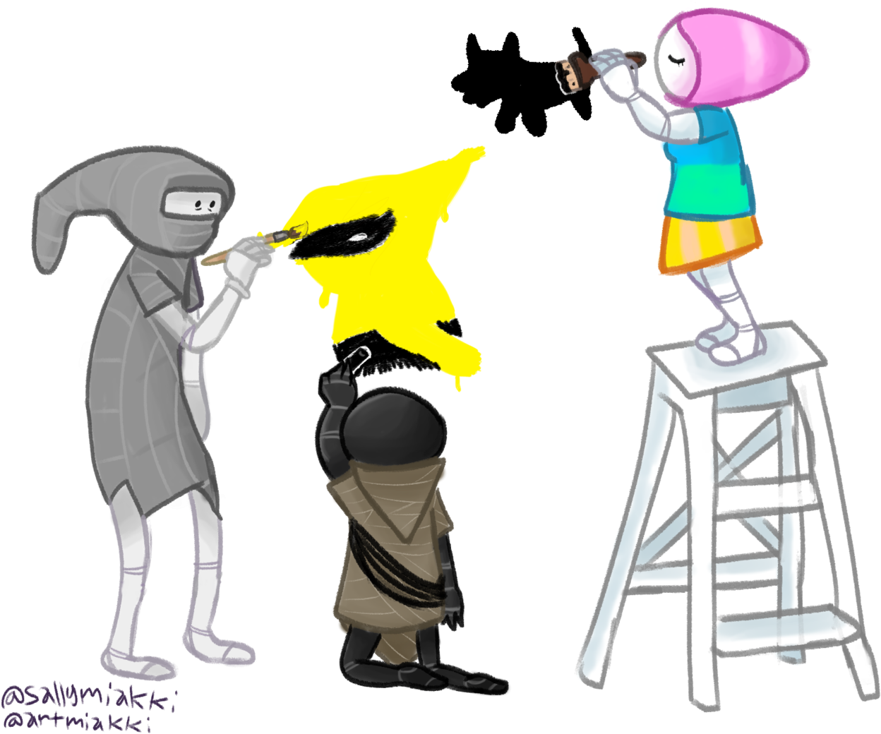 Paint Hosts An Art Session And Everything Is As Good - Cartoon Clipart (1280x1167), Png Download