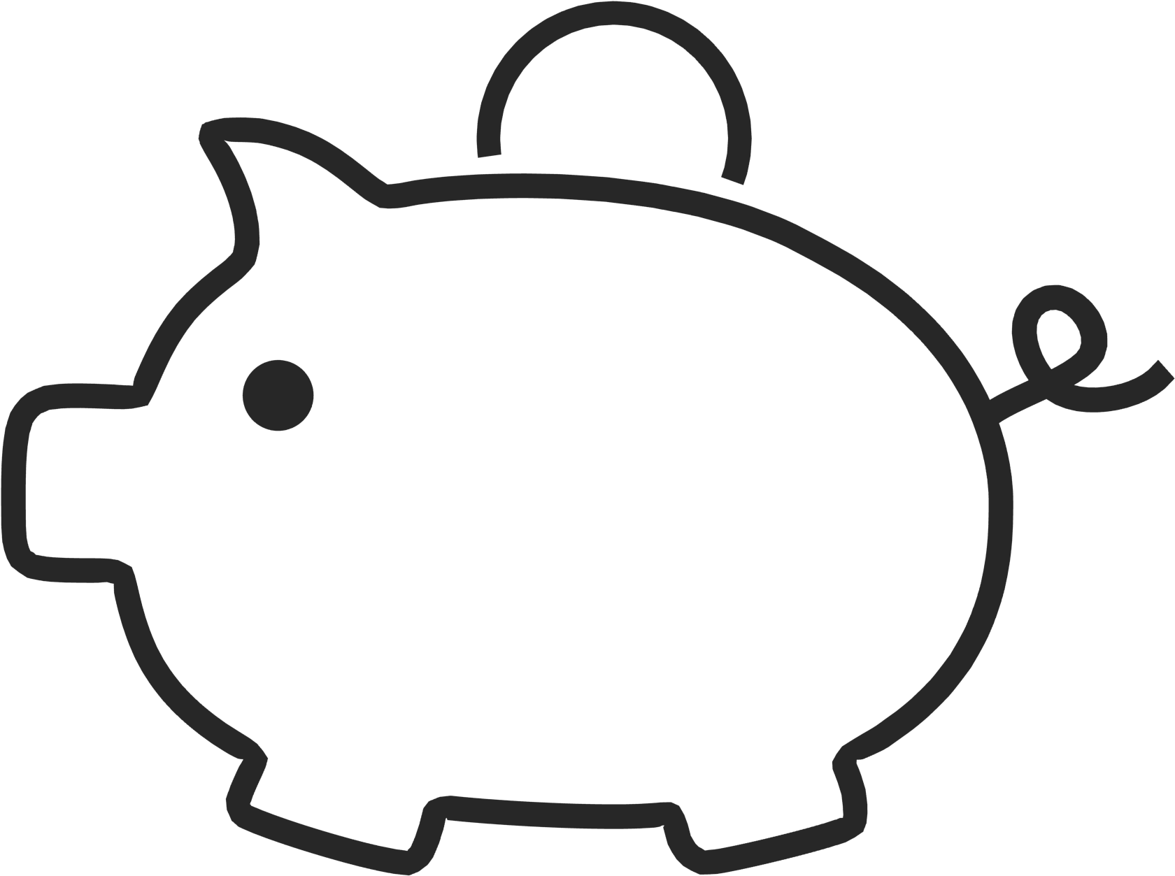 Kosten Sparen - Piggy Bank White Png Clipart (1920x1425), Png Download