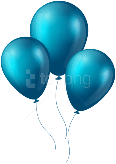 Blue Balloon Png - Balloons Png Clipart (480x675), Png Download