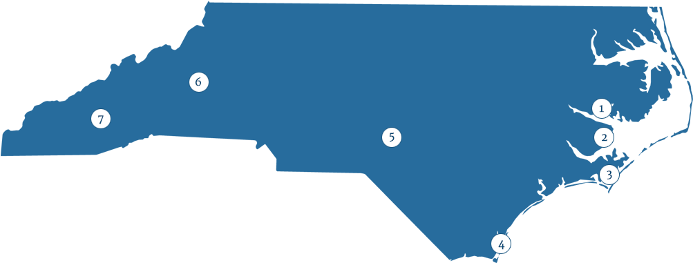 And Adjacent Rivers - North Carolina Clipart - Png Download (1024x429), Png Download