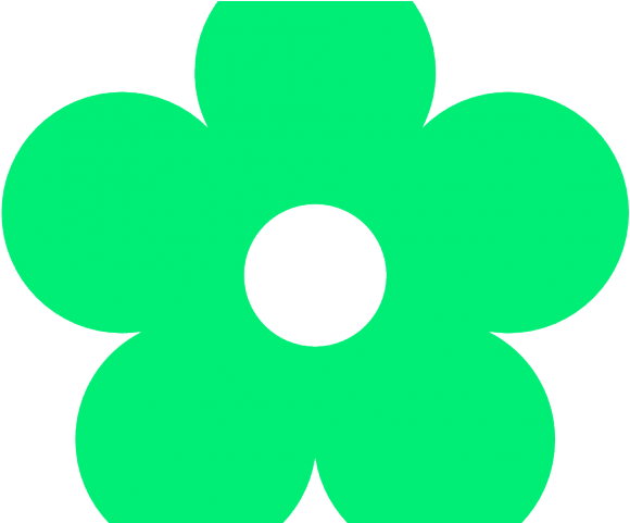 Blue Flower Clipart Flower Single - Clip Art Color Flower - Png Download (640x480), Png Download