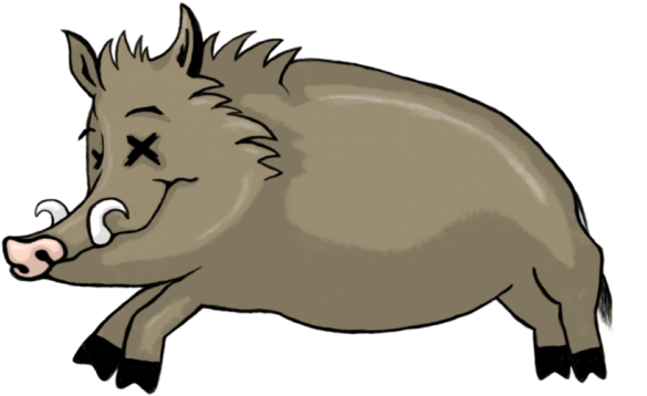 Warthog Clipart Cartoon - Dead Wild Pig Clipart - Png Download (640x480), Png Download