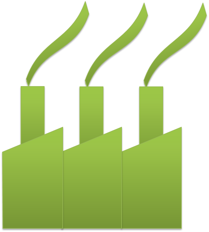 Tri Webmap - Green Factory 3d Png Clipart (689x765), Png Download